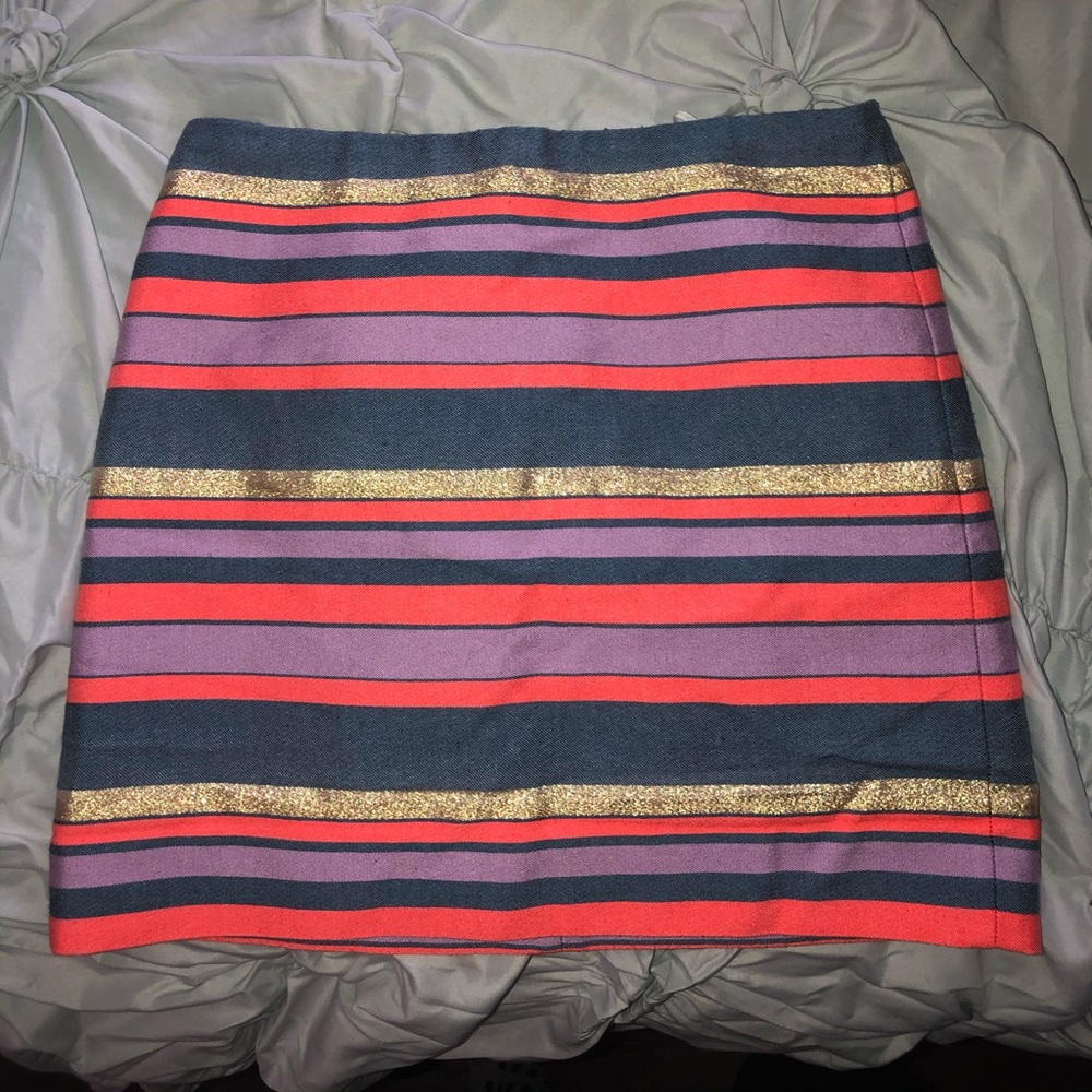 J. Crew striped mini skirt